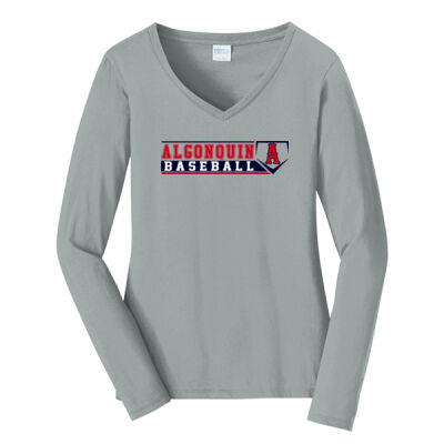 Ladies Long Sleeve Fan Favorite V-Neck Tee Thumbnail
